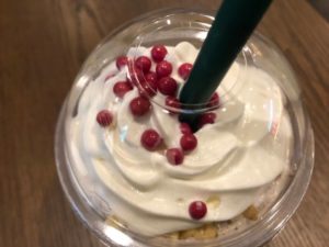 サンタブーツチョコレートフラペチーノ　上から