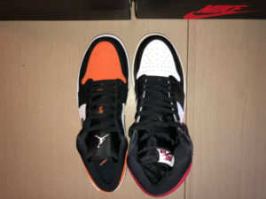 ＃AJ1ローとハイのサイズ感を比較画像